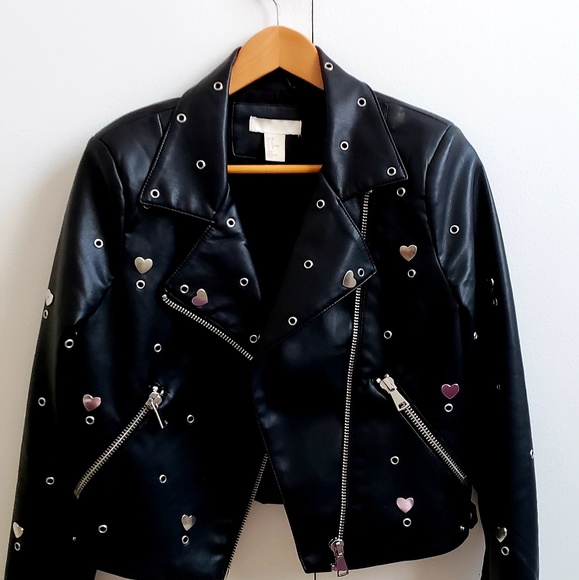 H&M Jackets & Blazers - H&M JACKET IN BLACK WITH A UNIQUE PATTERN